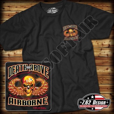 T-Shirt Airborne Death From Above Nera tg.M (7.62 DESIGN)