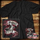 T-Shirt Combat Wounded Purple Nera tg.M