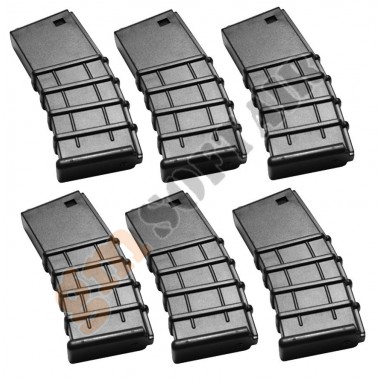 Set of 6 130bb Low-Cap AR15 Thermold Magazines (P218P-1 CLASSIC ARMY)