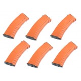 Set da 6 Caricatori Maggiorati per AK74 da 500bb Orange