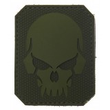 Patch 3D PVC Pirate Skull Brown