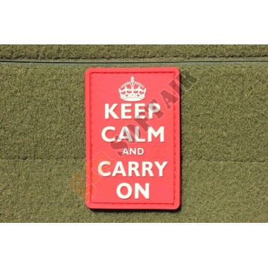 Patch Keep Calm and Carry On Rossa (JTG)