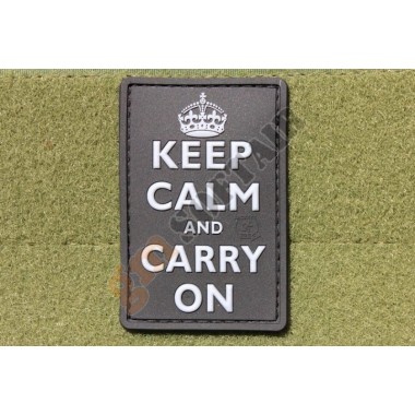 Patch Keep Calm and Carry On Nera (JTG)
