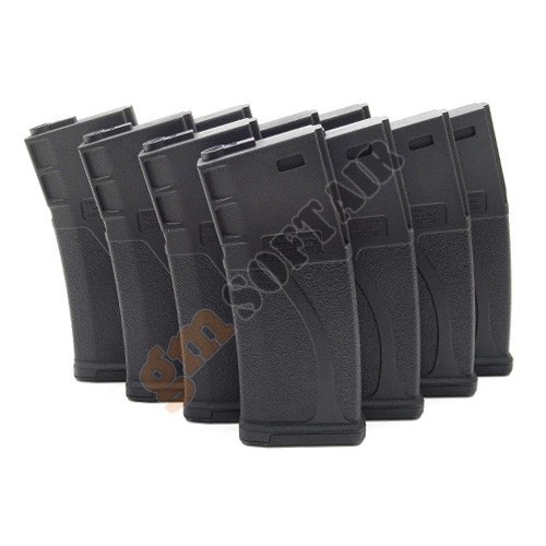 Set da 10 Caricatori Monofilari da 140bb per M4/M16 Neri Set da 10 Caricatori Monofilari da 140bb per M4/M16 Neri