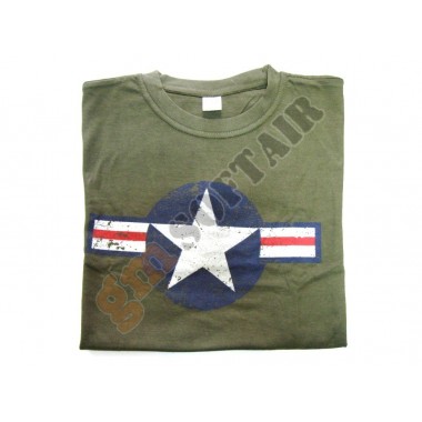 T-Shirt WWII USAF Verde tg. S (FOSTEX)