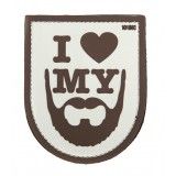 Patch PVC I Love my Beard TAN (444180-3879 101 INC)