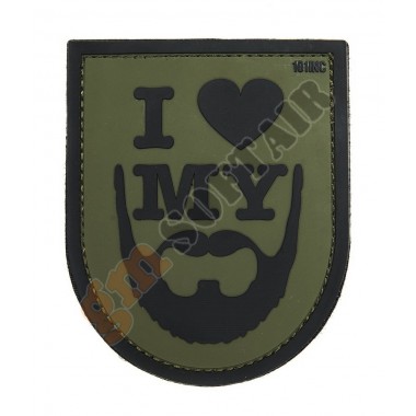 Patch PVC I Love my Beard Green (444180-3881 101 INC)