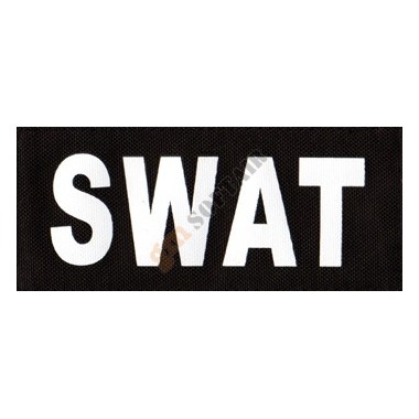 Patch SWAT White on Black Background (ID-12(WHITE) Guarder)