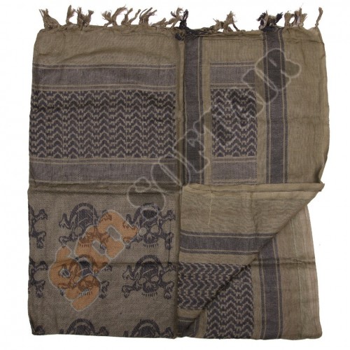 Kefia Verde/Nera con Teschi