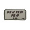Patch 3D PVC Pew Pew Pew Sfondo TAN