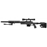MB4410D Sniper Rifle con Ottica e Bipiede Nero