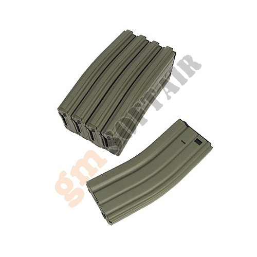 Set 5 Caricatori in Metallo da 450bb M4/M16 TAN (KA-MAG-20-V-HC-DE King Arms) Set 5 Caricatori in Metallo da 450bb M4/M16 TAN (KA-MAG-20-V-HC-DE King Arms)