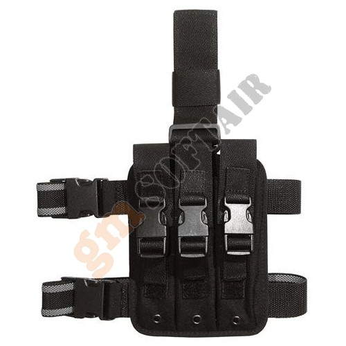 Porta caricatore cosciale triplo per MP5 Nero