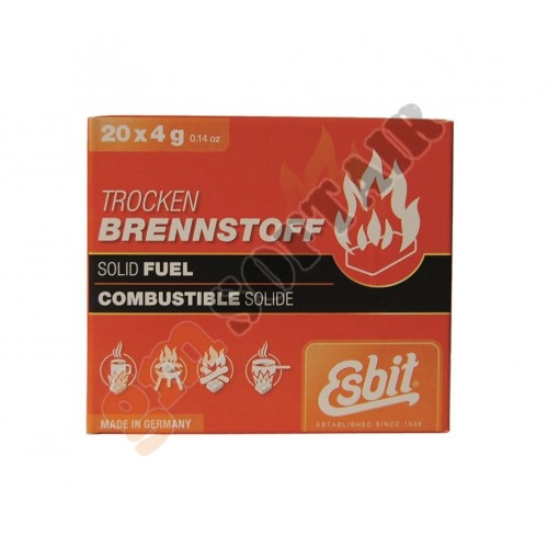 Confezione da 20 Pastiglie di Combustibile Esbit Confezione da 20 Pastiglie di Combustibile Esbit
