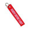 Portachiavi REMOVE BEFORE FLIGHT Rosso