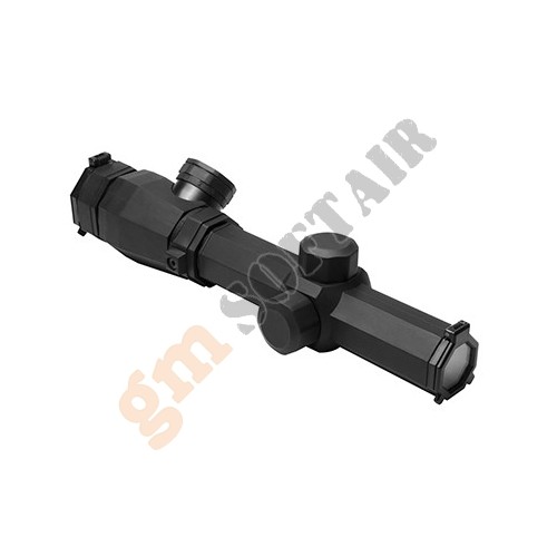 1.1-4X20 Rubber Armored Blue &amp; Red Ill R