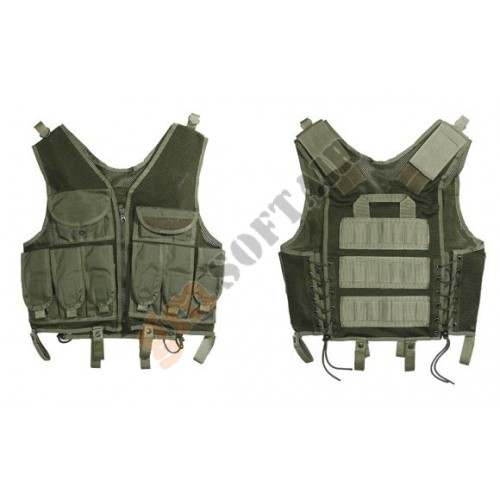 Gilet Tattico Rete e Cordura Verde (2ET02V Vega Holster) Gilet Tattico Rete e Cordura Verde (2ET02V Vega Holster)