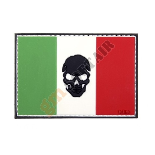 Patch PVC Bandiera Italia con Teschio