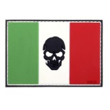 Patch PVC Bandiera Italia con Teschio