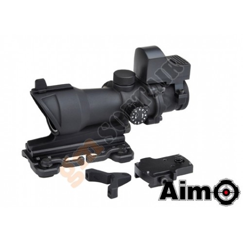 ACOG 4X32 Reticolo Illuminato a Sgancio Rapido con Mini Dot Nera