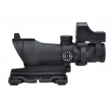 ACOG 4X32 Reticolo Illuminato a Sgancio Rapido con Mini Dot Nera
