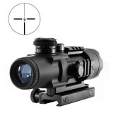4X32 Tactical Compact Scope con Reticolo Illuminato Nera