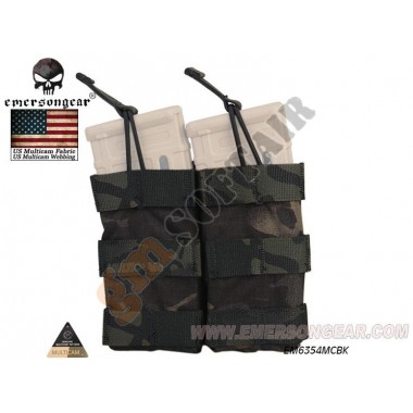 Open Top Double Magazine Pouch M4-M16 Multicam Black (EM6354MCBK EMERSON)