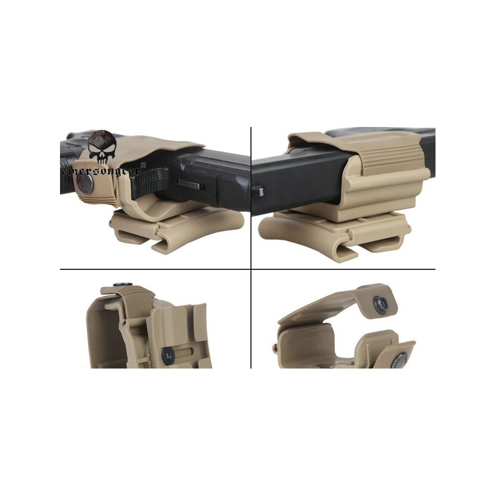 CP Style Glock Gun Clip TAN (EM6139 EMERSON) Gm SoftAir Srl