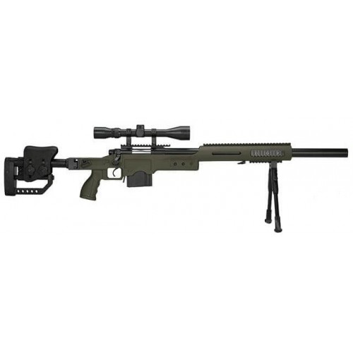 MB4410D Sniper Rifle con Ottica e Bipiede Verde MB4410D Sniper Rifle con Ottica e Bipiede Verde