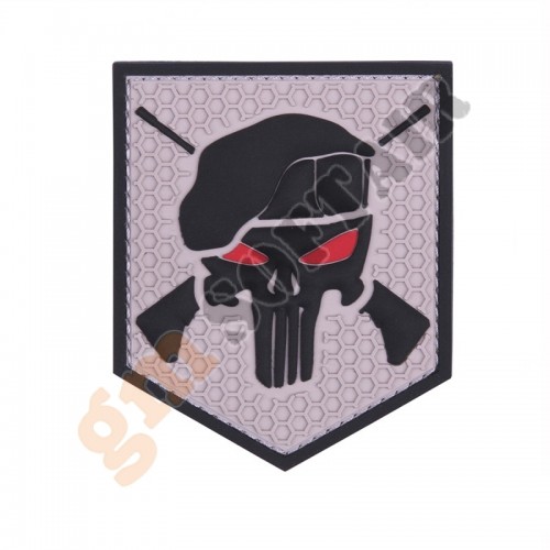Patch 3D PVC Commando Punisher Grigia (101 INC)