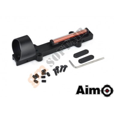 1X28 Collimeter Sight Optic Fiber per Fucile a Pompa Nero (AO3042 AIM-O)