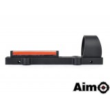 1X28 Collimeter Sight Optic Fiber per Fucile a Pompa Nero (AO3042 AIM-O)