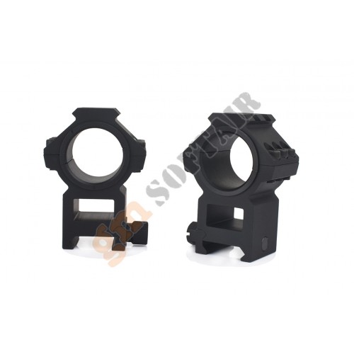 Coppia di Anelli Alti Top Rail 25.4 - 30 mm Neri (AO9030 AIM-O) Coppia di Anelli Alti Top Rail 25.4 - 30 mm Neri (AO9030 AIM-O)