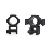 Coppia di Anelli Alti Tri-side Rail 25.4 - 30 mm Neri (AO9031 AIM-O)