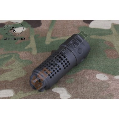 14mm CCW Flashider Black Airsoft 125mm KAC Style QDC CQB Suppressor and 
