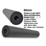 Silenziatore 190mm Nero (AS.S018-BK SGAS.S018-BKHS)