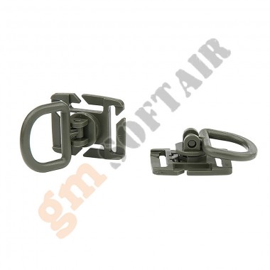 Pair of D-Ring Molle Green (259342-OD 101 Inc.)