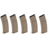 Box of 5 360bb AR15 Series Tactical Flash Magazines TAN (GB-06-07-5 Lonex)