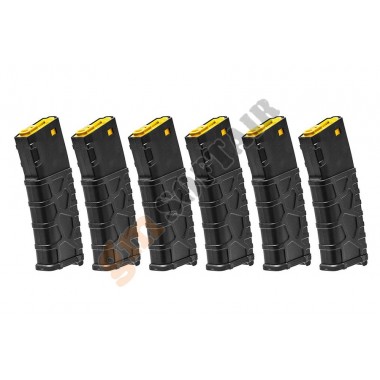 Set of 6 330bb High Cap VMS AR15 Magazines Yellow/Black (P521P-1 CLASSIC ARMY)