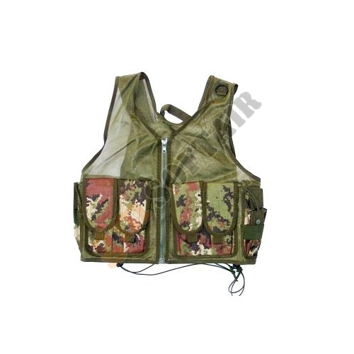 Gillet tattico a rete vegetato