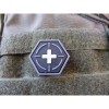 Patch 3D Hexagon Tactical Medic White Cross Black (JTG.H.TMRC.SW JTG)