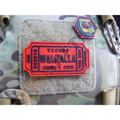 Patch 3D Walhalla Ticket Free Beer RED (JTG.WTBP.RED JTG)