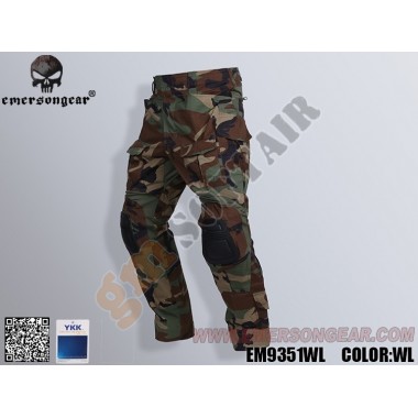 Combat Pants Gen.3 Advanced Woodland Tg. 34 (L) (EM9351WL EMERSON)