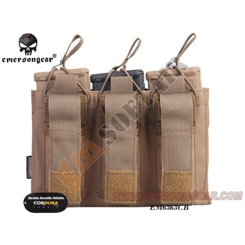 5.56 &amp; Pistol Single Open Top Magazine Pouch Coyote Brown (EM6361 Emerson)