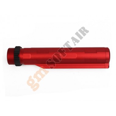 SI Style Lightweight Aluminium Buffer Tube for AR15 AEG Series Red (BD3678RD Big Dragon)