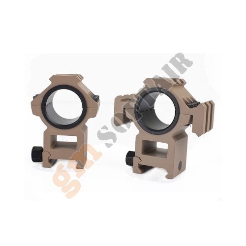 Coppia di Anelli Alti Tri-side Rail 25.4 - 30 mm Neri (AO9031 AIM-O)