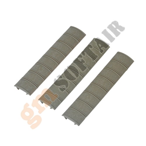 6.25&quot; Black Checkered Rail Covers Black (MP02006 MP)