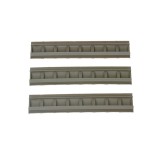 6.25" Black Checkered Rail Covers Black (MP02006 MP)