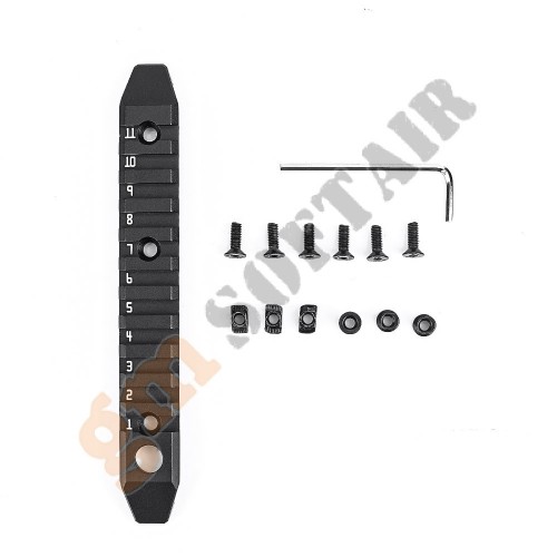 9-Slot M-Lok &amp; KeyMod Rail Black (ME08007 Metal)