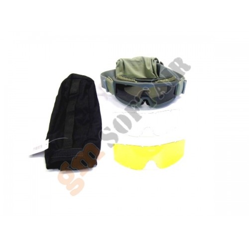 Tactical Polycarbonate Goggles Green (JG-6057V JG)